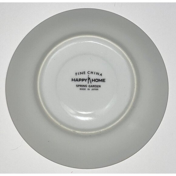LOT 8 HAPPY HOME Fine China Replacement 6" SAUCERS Spring Garden Pattern Japan - Picture 3 of 3